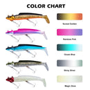 Goture 5pcs/lot Fishing Lure Swimbait Jig Head Rubber Tail Artificial Soft Lure Searchbait 21g 28g Silicone Bait 2022 Pesca