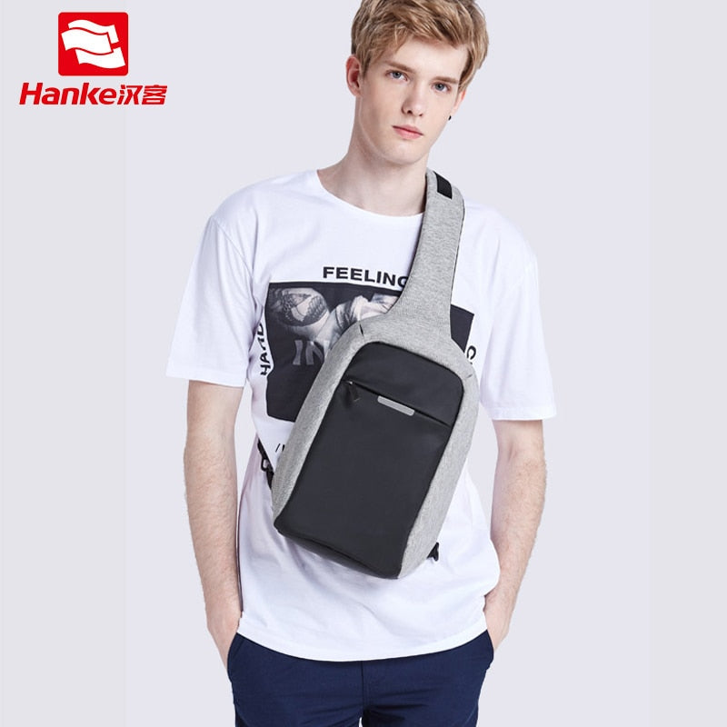 Mixi Anti-Theft Crossbody Bag Men Sling Chest Bag Fit 9.7 Inch iPad Messenger Bag Sports Travel Small One Shoulder