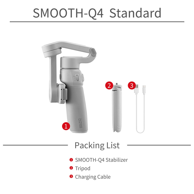 Zhiyun Smooth Q4 Smartphone Gimbal Stabilizer für iPhone 13 pro max/Xiaomi/Huawei/Samsung Xiaomi VS DJI OM 5 Phone Stabilizer
