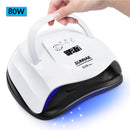 Juego de manicura, Kit de uñas acrílicas con lámpara de uñas de 120/80/54W, máquina perforadora de uñas de 35000RPM, elige esmalte de uñas de Gel, todo para manicura