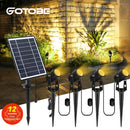 1 A 4 RGB Luz de paisaje solar al aire libre LED IP65 Lámpara solar a prueba de agua Encendido / apagado automático Luz de pared solar Jardín Patio Lámpara de césped