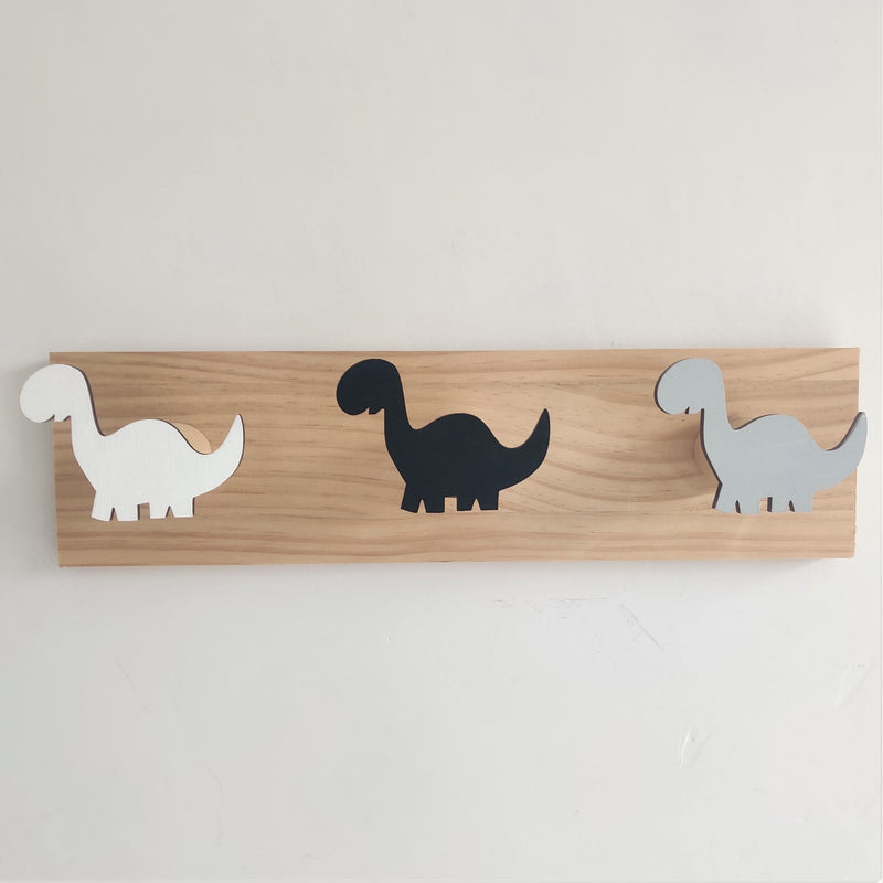 Kids Room Decorative Wooden Hooks White Bunny Dinosaur Natural Wood Hooks For Baby Boys Kids Nursery Room Storage Decoration