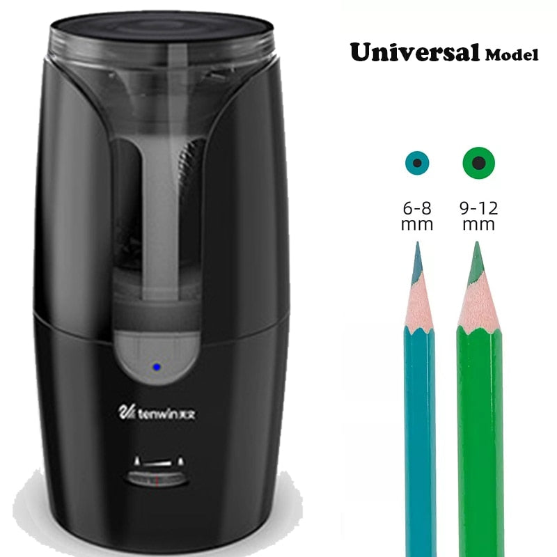 Tenwin Automatic Electric Pencil Sharpener For Colored Pencils Sharpen Mechanical Office School Supplies Stationery Free Ship