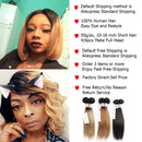 50g/pc 4 Bundles with Closure Transparent Lace Ombre Blonde Brown Free Part Straight Remy Human Hair Short Bob Style