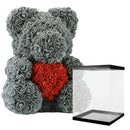 Gifts for Mom Rose Bear 25Cm/40Cm Artificial Flowers Rose Teddy Bear Wedding Anniversary Birthday Gifts for Her Girlfriend Women