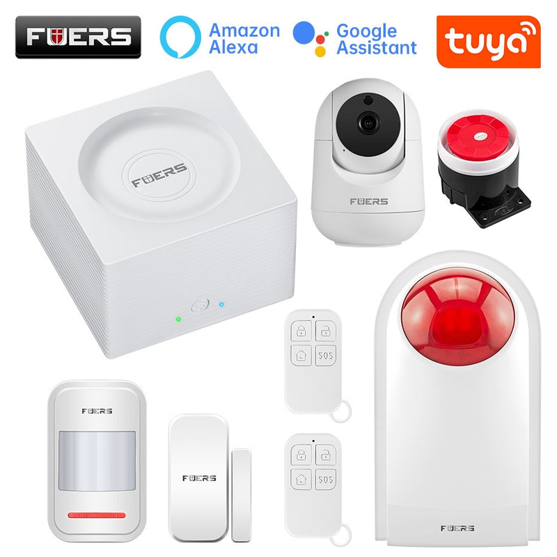 FUERS G95 Wifi GSM Alarmanlage Smart Life Alarm Home Security Alarmanlage Tuya APP Alexa 433MHz Smart Home Einbruchalarm