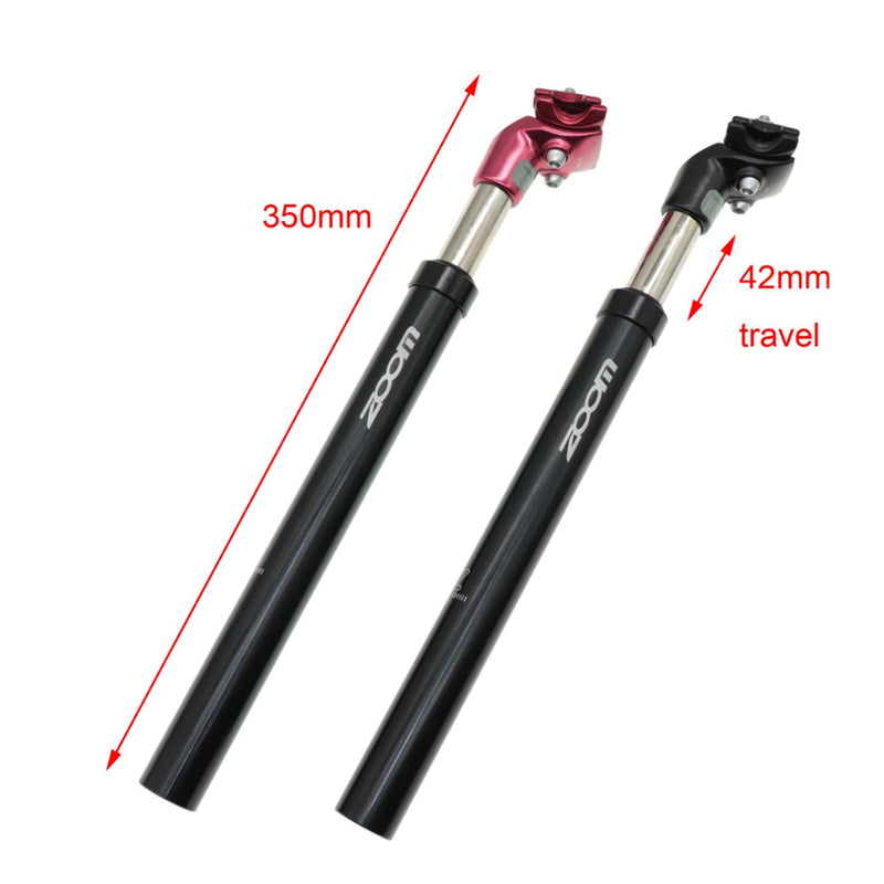 ZOOM Suspension Seatpost Shock Absorber Damping Alu MTB Mountain Bike Bicycle Seat Post 25.4 27.2 28.6 30.1 30.4 30.9 31.6 33.9