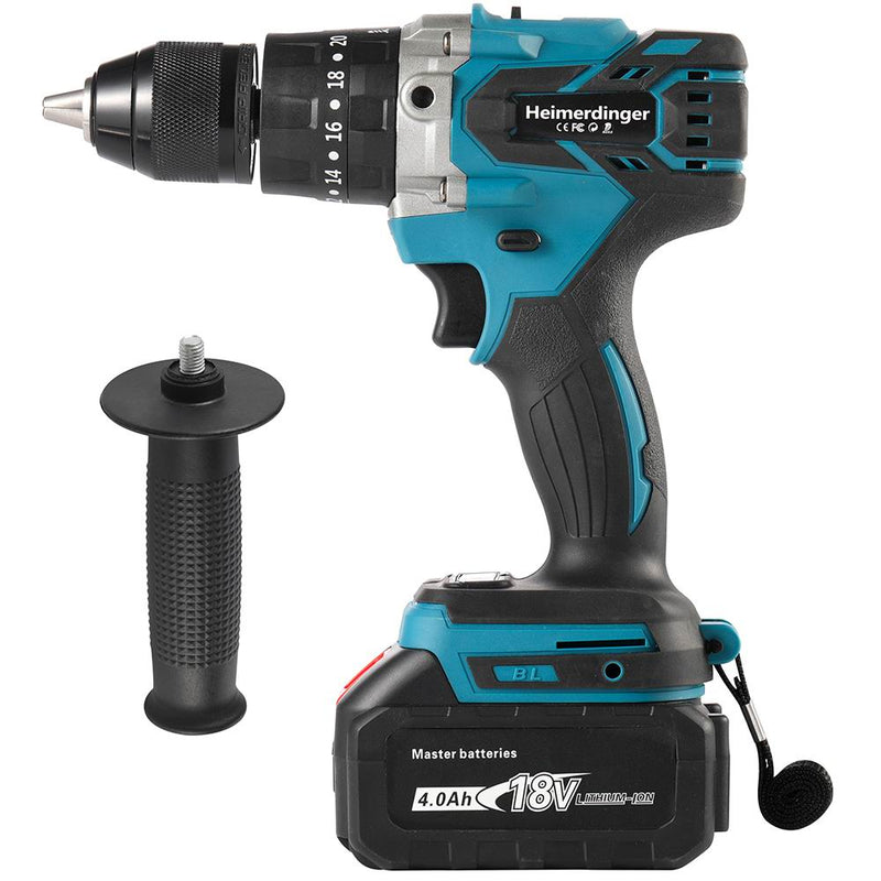 18V 13mm cordless impact drill 18V 13mm brushless impact drill 18V impact drill 18V screwdriver drill with one 4.0 Ah battery