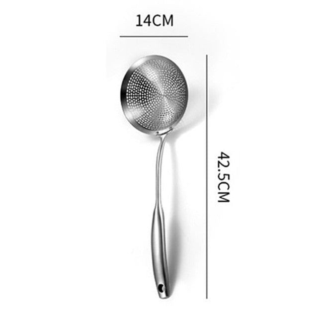 304 Stainless Steel Skimmer Strainer Colander Mesh Deep Fryer Oil Frying Scoop Noodles Dumpling Sieve Kitchen Tools Kitchenware