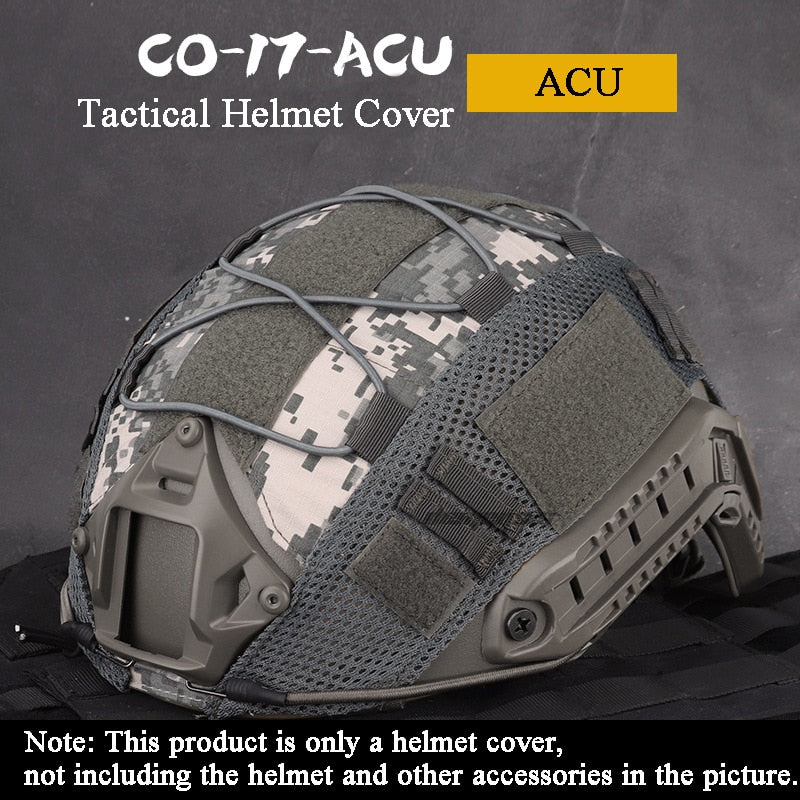 Cubierta de casco táctico para casco rápido MH PJ BJ Airsoft Paintball ejército casco cubierta accesorios militares