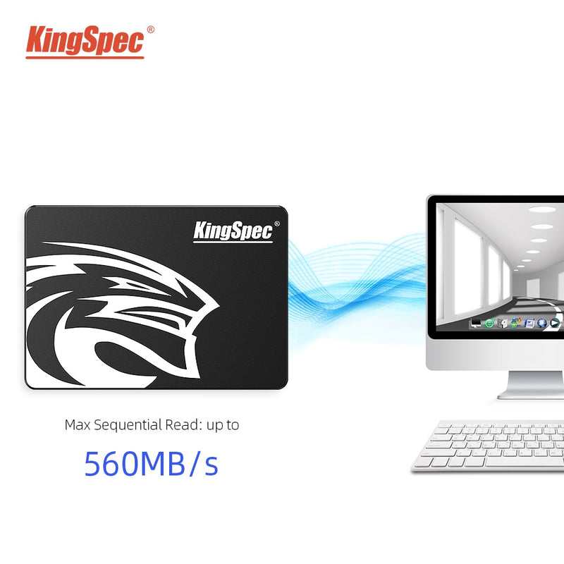 KingSpec SSD 2.5&#39;&#39; SATA3 256GB 64GB 128GB Hdd 512GB 1TB 2TB SSD Internal Disk Solid State Drive Hd for Laptop Desktop PC