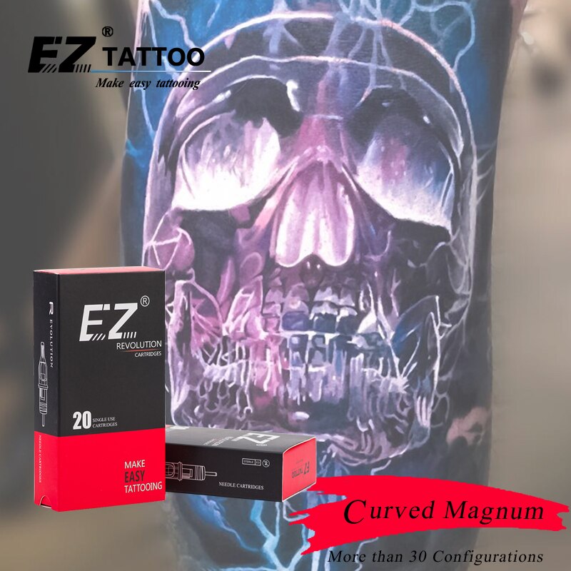 Kit de agujas de cartucho EZ Revolution surtido, 200 Uds., sombreador de revestimiento RL/RS/M1/RM, tamaños mixtos para empuñaduras de máquina de pluma de tatuaje rotativa