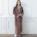 Herren Langer Dicker Warmer Flanell Bademantel Plus Größe Damen Roben Korallen Fleece Bademantel für Winter Morgenmantel Herren Kimono Nachtwäsche
