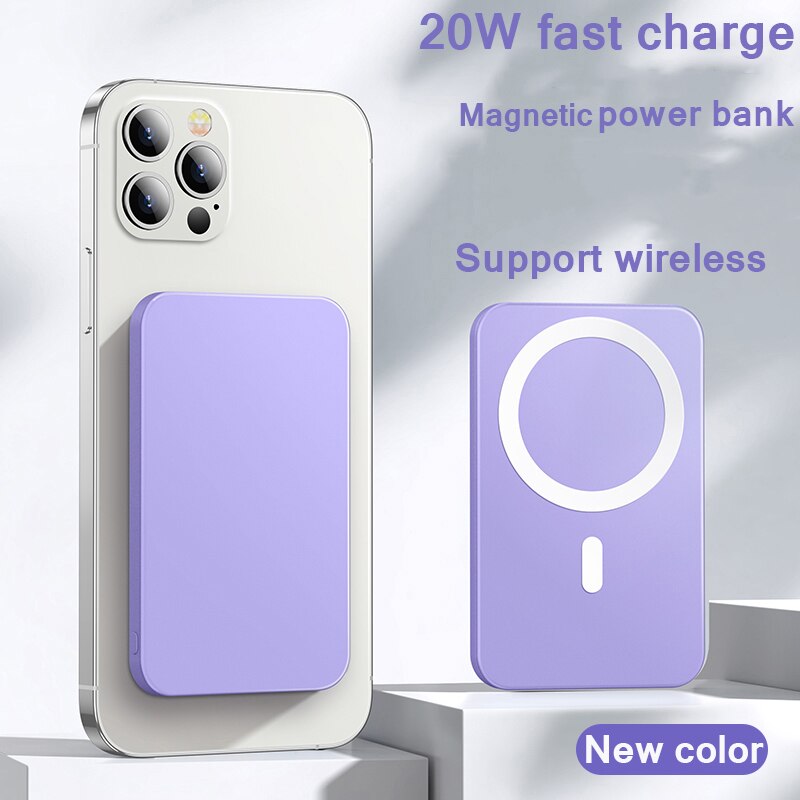 Magnetic Wireless 10000mAh 15W Fast Charging Portable Power Bank For iphone 13 12 pro max 12mini External Auxiliary Battery Pack