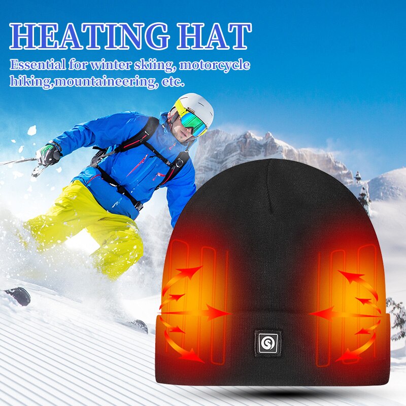 Savior Heat Heated Hat Battery Heated Beanie Hat Electric Rechargeable Warm Winter Heated Fleece Cap Balaclava