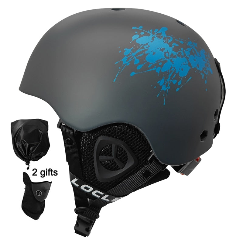 Casco de esquí LOCLE para hombres y mujeres, casco de esquí moldeado integralmente para niños, monopatín, esquí, Snowboard, motocicleta, casco para moto de nieve