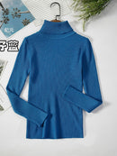 2022 Basic Turtleneck Women Sweaters Autumn Winter Thick Warm Pullover Slim Tops Ribbed Knitted Sweater Jumper Soft Pull Female