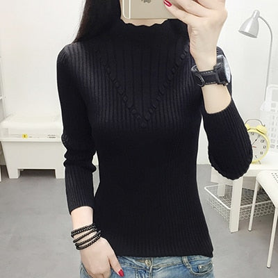 Rollkragenpullover Frauen ziehen Femme Nouveaute 2022 neue gestrickte weibliche Pullover Herbst Pullover Winterkleidung Damen Pullover Mujer