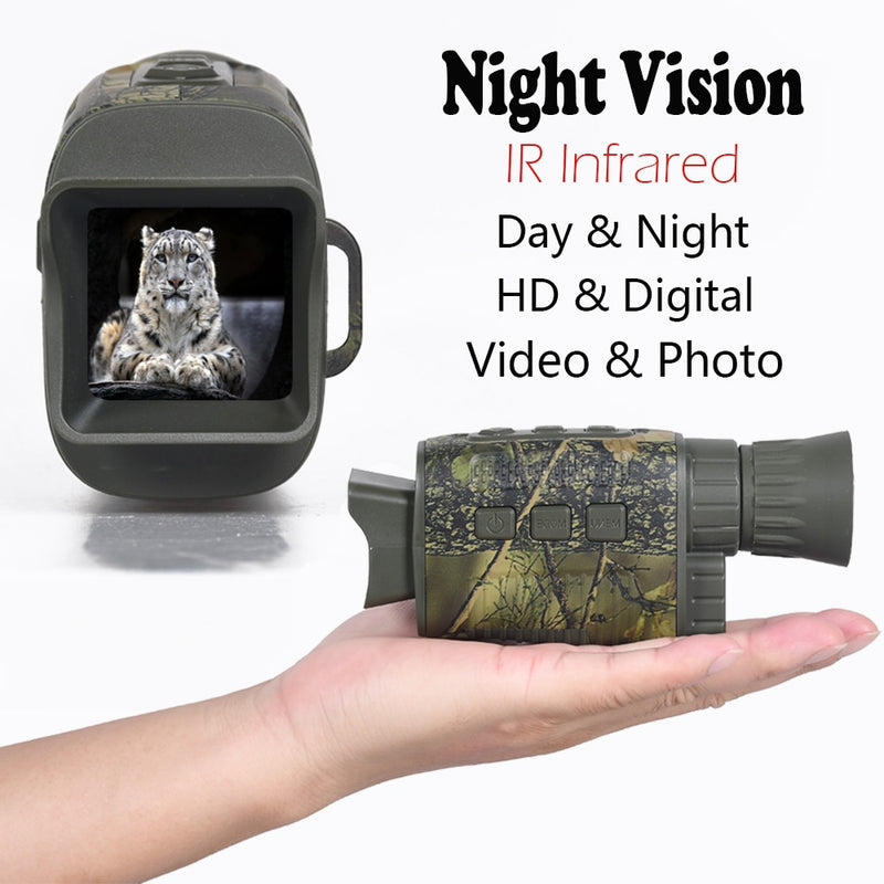 Dispositivo de visión nocturna infrarroja HD, cámara de visión nocturna Monocular, telescopio Digital para exteriores con uso dual diurno y nocturno para caza