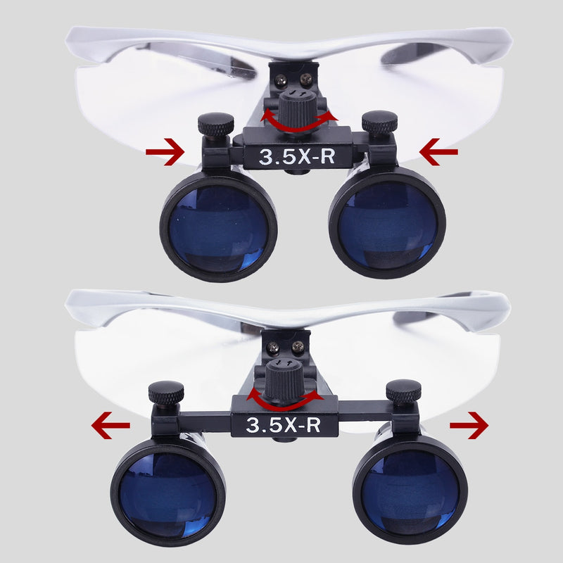 Azdent 3.5X aumento Binocular lupa Dental lupa quirúrgica con faro LED luz operación médica lupa lámpara