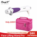 Varita de estiramiento Facial de microcorriente, dispositivo profesional para el cuidado de la piel, antienvejecimiento, apriete la piel, masajeador Facial cálido, inyección de oxígeno, eliminación de arrugas