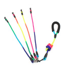 New Rainbow Multi Dogs Leash Nylon Detachable Pet Lead Foam Handle 1 Leash for 2 or 3 or 4 Dogs Round Traction Rope Dog Supplies