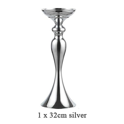 ERMAKOVA Candle Holders Stand Column Candlestick Event Road Lead Flower Vase Rack Table Wedding Centerpieces Party Dinner Decor