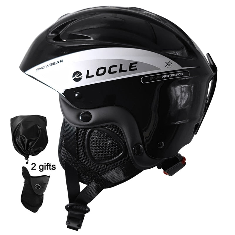 Casco de esquí LOCLE para hombres y mujeres, casco de esquí moldeado integralmente para niños, monopatín, esquí, Snowboard, motocicleta, casco para moto de nieve