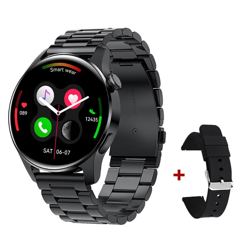 KESHUYOU GT3 Smart Watch Men Round Full Touch Screen Bluetooth Call Sport Fitness Tracker Waterproof For Android iOS smartwatch