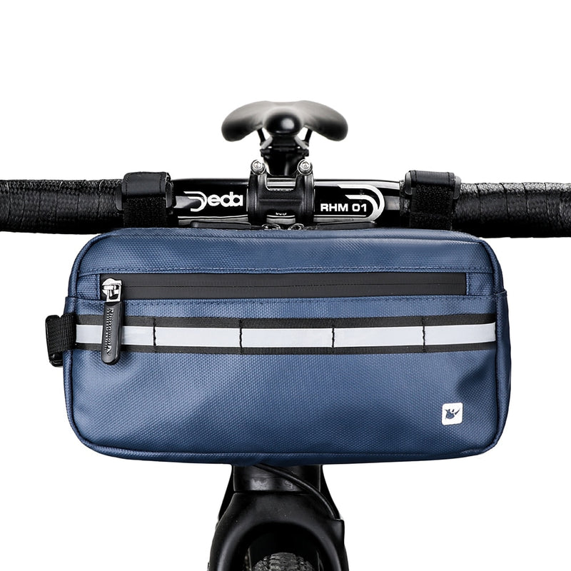 Rhinowalk 2021 Lenkertasche Fahrradtasche Wasserdicht Große Kapazität 2-teilig Vorderrohr Fahrradtasche MTB Rahmen Kofferraum Fahrradzubehör