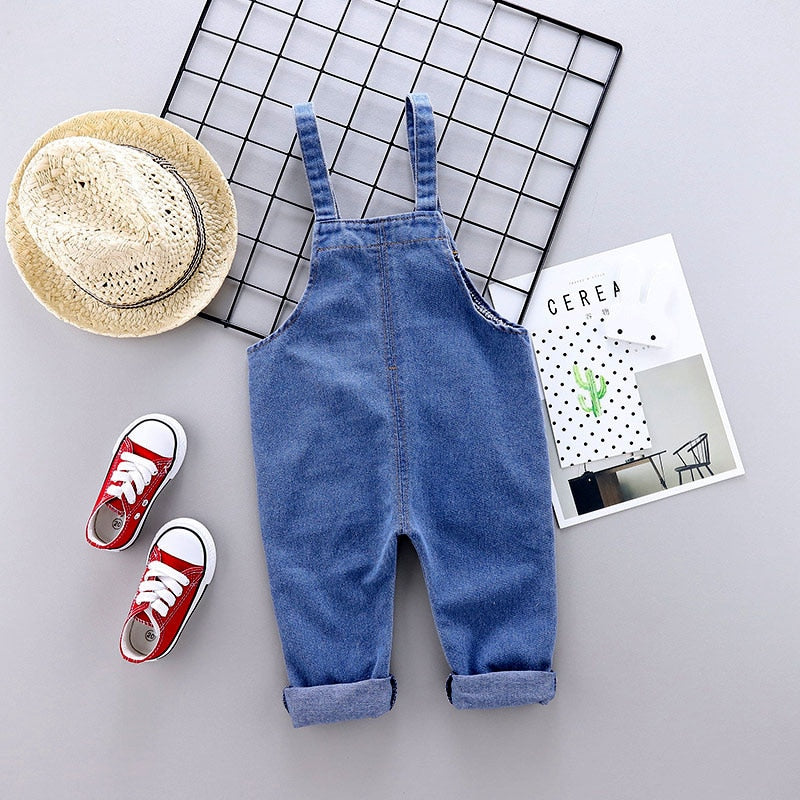 Summer Children Costume Kids Little Girls Overalls Boys Jeans Cotton Denim Baby Clothes Jumpsuit Casual Loose Rompers Dungarees