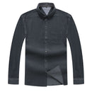 New Arrival Super Large Corduroy Young Men Cotton Plain Long Sleeve Casual Shirts High Quality Plus Size XL2XL3XL4XL5XL6XL7XL8XL