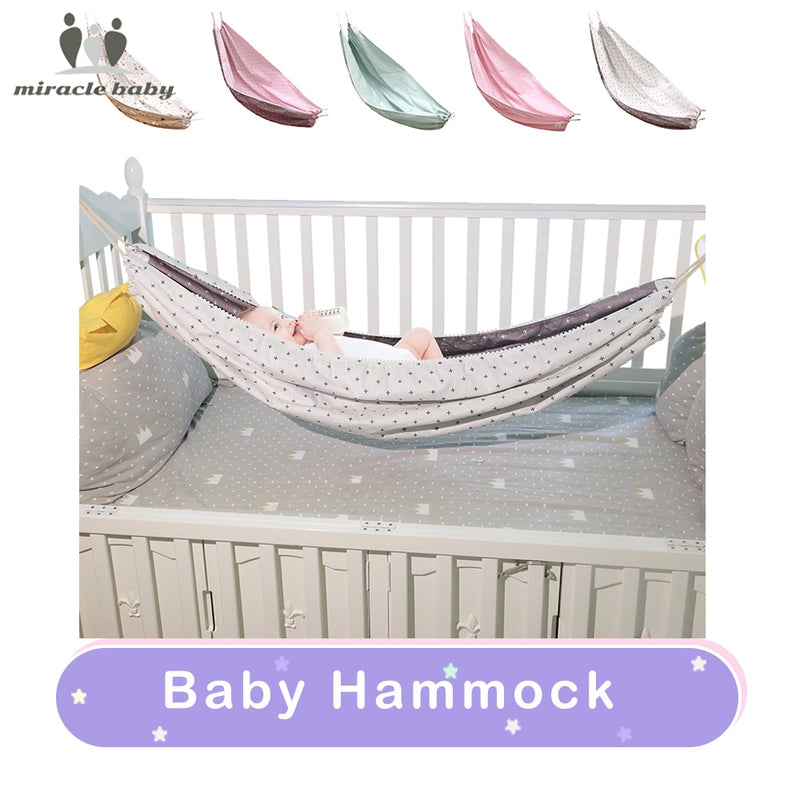 INS Portable Baby Hammock Newborn Kid Sleeping Bed Safe Outdoor Detachable Infant Cot Crib Swing Elastic Hammock Adjustable Net
