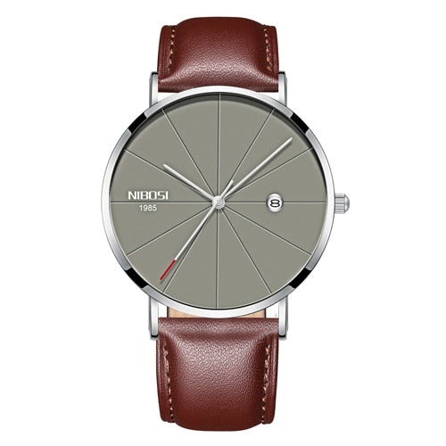 NIBOSI Ultra Thin Fashion Men Watch Top Luxury Brand Business Quartz Watches Waterproof Sports Watch Men Clock Relogio Masculino