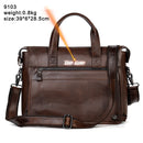 WESTAL Men's Leather Handbags Totes Bags Men Leather Laptop Bags Men's Shoulder Bag Business Briefcases Crossbody Messenger Bag