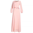 MD 2023 Spring Dresses For Women African Beads Chiffon Abaya Ankara Dashiki Maxi Dress Long Sleeve Elegant Ladies Clothes Boubou