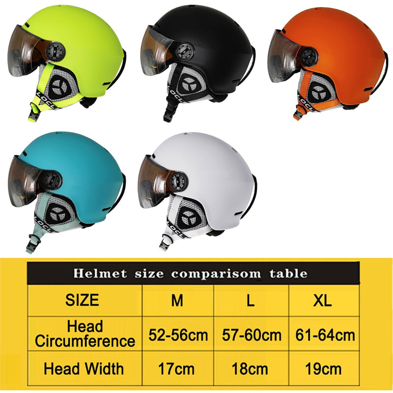 LOCLE Skiing Helmet Men Women Children Ultralight Outdoor Sports Snowboard Skateboard Ski Helmet Motorcycle Snowmobile Helmet