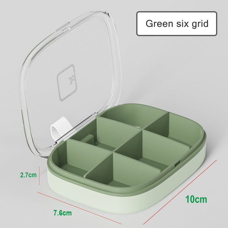 Tcare, organizador de pastillas de viaje, caja de pastillas a prueba de humedad para monedero de bolsillo, pastillero diario, contenedor portátil para medicamentos y vitaminas