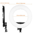 Travor 12-Zoll-Ringlicht, zweifarbig, dimmbar mit Stativ, 45 W, 384 LEDs, für Live-Video-Streaming, Fotografie, Make-up-Ringlicht