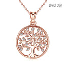 EUDORA 100% 925 Sterling Silver Tree of Life Pendant Necklaces with AAA Zircon Women Fashion Jewelry Gift For Girl Birthday D170