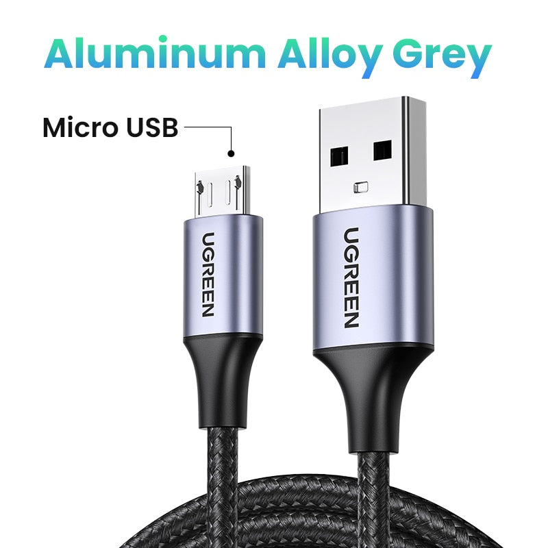 Ugreen Micro USB Cable Charger for Samsung Galaxy S7 S6 Fast Charging Mobile Phone Charger Cord for Xiaomi Tablet USB Cable Wire