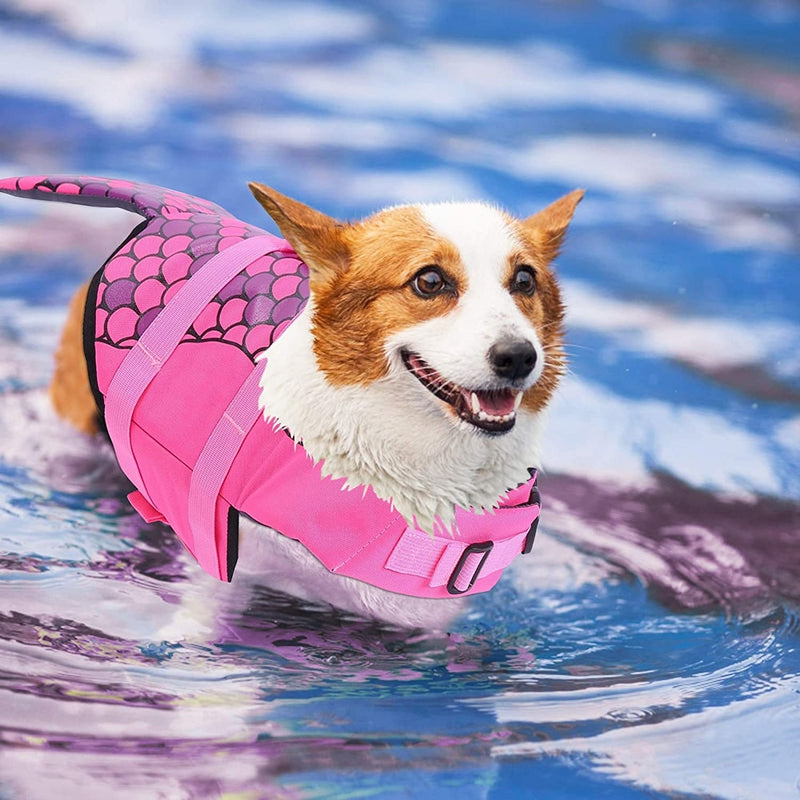 Hund Schwimmweste Haustier Sommer Sicherheitskleidung Bulldogge Schwimmweste Meerjungfrau Hai Bademode Hund Schwimmweste Geschirr Haustier Schwimmanzug