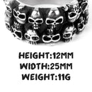 Anillos de acero inoxidable para hombre, Punk Rock, gótico, HipHop, dominante, tallado de calavera múltiple para motorista, regalo de joyería de moda para hombre y niño