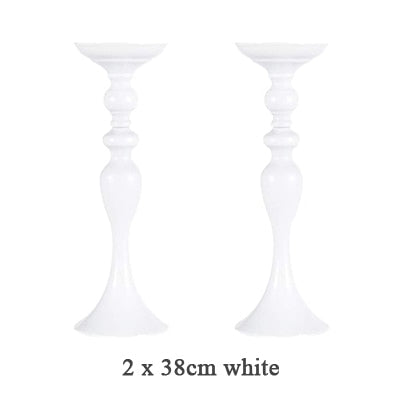 ERMAKOVA Candle Holders Stand Column Candlestick Event Road Lead Flower Vase Rack Table Wedding Centerpieces Party Dinner Decor