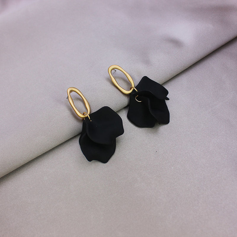 New Sight New Accessoires durchbohrte geometrische Ohrstecker für Frauen einfache Art-Geschenk-Blumen-Ohrringe