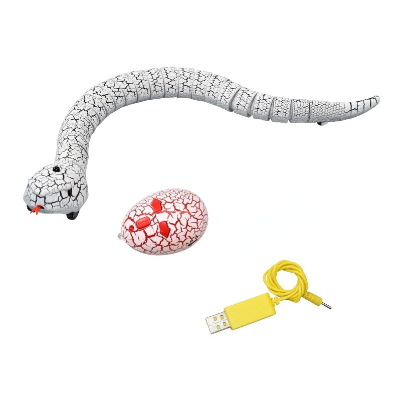 RC Animal Infrared Remote Control Snake with Egg Rattlesnake Kids Electric Toy Trick Mischief Toys Children Funny Novelty Gift