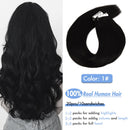 AW Tape In Human Hair Straight Extensions Black Brown Invisible Seamless None Remy Skin Weft European Natural Hair Extension