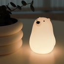 Cute Bear LED Night Light Decoracion Lampara De Noche Ddormitorio Baby Kids Bedside Lamp Silicone Touch Sensor Tap Control