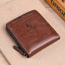 2022 Fashion Men's Genuine Leather Wallet RFID Anti Theft Male Business Card Holder Man Money Bag Purse Zipper Wallet for Men