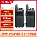 RETEVIS 2 pcs Mini Walkie Talkie PMR 446 Portable Two-way Radio ht PTT Walkie-talkies RT622 Portable Radio for Hunting Cafe RT22